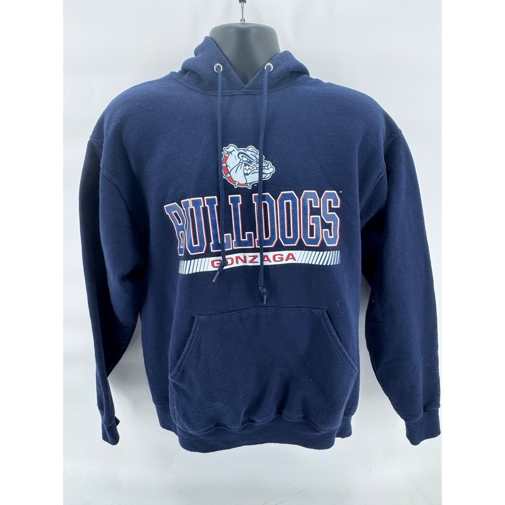 Jerzees NuBlend Gonzaga Bulldogs Hoodie Sweatshirt Mens Large Navy Blue Pullover - Picture 2 of 5